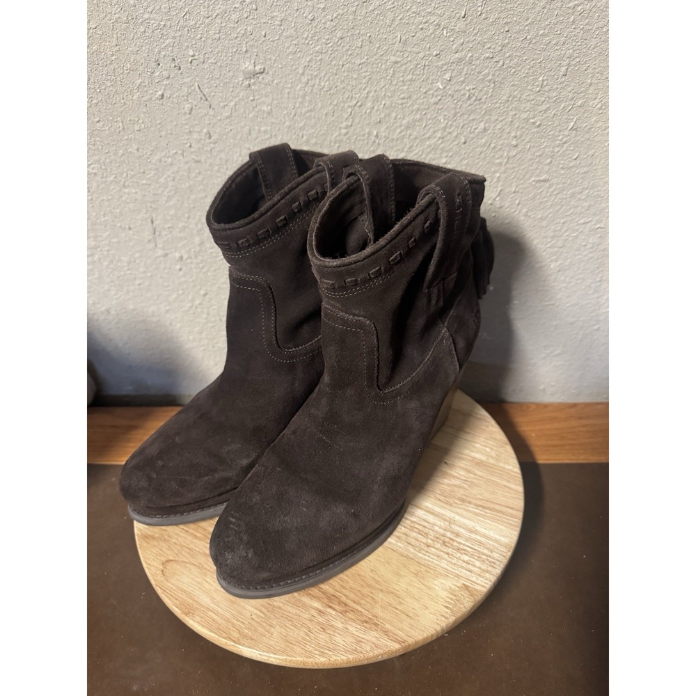 Ariat Duchess Western Cowboy Brown Boot Women's 9 B Side Zip Booties - Picture 4 of 9